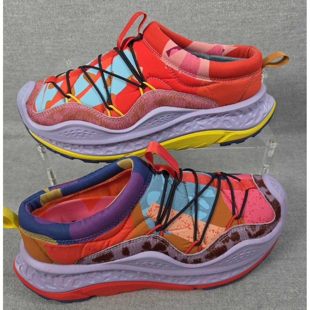 Hoka One One Studio Proba Ora Primo Recovery Shoes Orange Gold Womens 11 Mens 10 - Picture 2 of 9